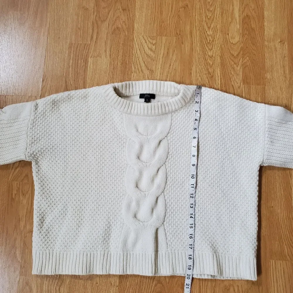 J.Crew Cable-knit Balloon Sleeve Sweater sz Sm